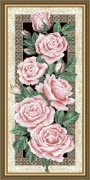 Схема для вышивки бисером на габардине Розы