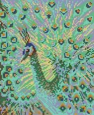 Схема для вышивки бисером на габардине Райская птица Картины бисером S-171