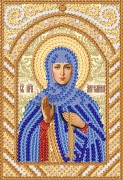 Схема вышивки бисером на атласе Маричка Св. Прп. Ангелина (Алина) РИК-6104