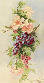 Рисунок на ткани для вышивки бисером Букет с виноградом Tela Artis (Тэла Артис) ТК-084 - 195.00грн.
