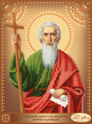 Схема вишивки бісером на атласі Святий апостол Андрій Первозванний