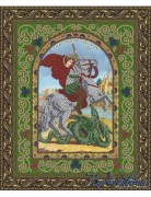 Схема для вышивки бисером на атласе Икона Святой Великомученик Георгий Победоносец