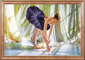 Схема вышивки бисером на габардине Балерина