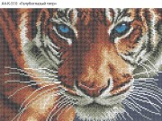 Схема для вышивки бисером на габардине Голубоглазый тигр