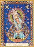 Схема для вышивки бисером на холсте Богородица Остробрамская
