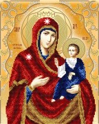 Схема вишивки бісером на атласі Іверська ікона Божої Матері