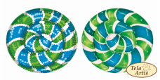 Схема для вышивки бисером на ВЕЛЮРЕ Леденец сине-зеленый Tela Artis (Тэла Артис) ВЛ-008