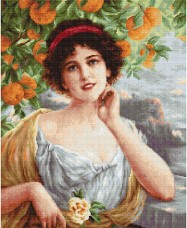 Набор для вышивки крестом Красавица под апельсиновым деревом Luca-S В546