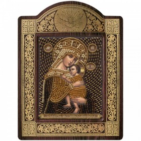 Набор для вышивки бисером в рамке - киоте Образ Пресвятой Богородицы Отчаянный Единая Надежда