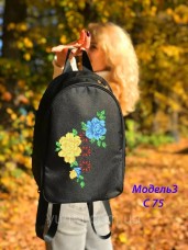 Рюкзак для вышивки бисером Жовто-блакитні квіти  Юма Модель 3 №75