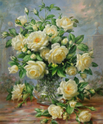 Набор для выкладки алмазной мозаикой Букет белых роз