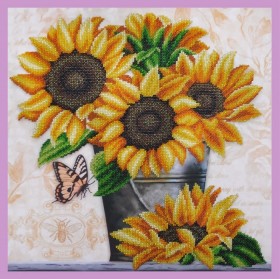 Набор для вышивки бисером Дачные цветы Картины бисером Р-315 - 774.00грн.