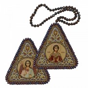 Набор для вышивания бисером двухсторонней иконы оберега Св. Мц. Надежда и Ангел Хранитель