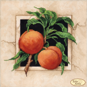 Схема для вышивки бисером на атласе Спелые персики