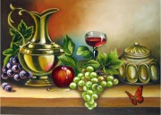Набор для выкладки алмазной мозаикой Бокал вина и фрукты