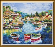 Набір для вишивання хрестиком на канві Нова Слобода Аквамаринова сієста СР3453 Набір для вишивання хрестиком на канві Нова Слобода Аквамаринова сієста СР3453