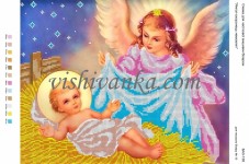 Рисунок на габардине для вышивки бисером Янгол охоронець немовлят Вишиванка А3-138