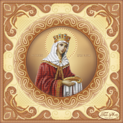 Схема вышивки бисером на атласе Святая Равноапостольная Царица Елена