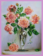 Набор для вышивки бисером Розы на мраморном столике Картины бисером Р-248