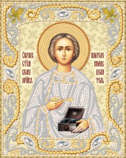 Схема вышивки бисером на атласе Маричка Св. Вмч. Пантелеймон Целитель РИК-5023 Марiчка (Маричка) РИК-5023