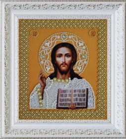 Набор для вышивки бисером Икона Христа Спасителя. Венчальная пара (золото) Картины бисером Р-207 - 671.00грн.
