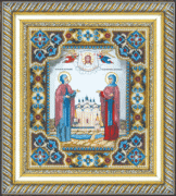 Набор для вышивки бисером Икона святых Петра и Февронии