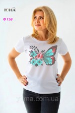 Женская футболка для вышивки бисером Бабочка Юма Ф158