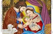 Схема для вышивки бисером на атласе Христос народився