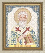 Схема для вышивки бисером на габардине Святой Лев Катанский