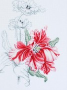 Набор для вышивки крестом Красные тюльпаны