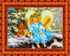 Набор для вышивки бисером В рождество  Каролинка КБАН-4007