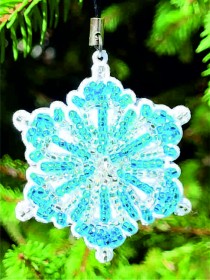 Набір для виготовлення новорічної іграшки Butterfly Сніжинка біла М306