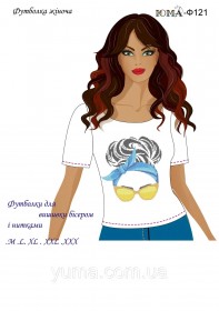 Женская футболка для вышивки бисером Очки