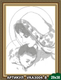 Рисунок на ткани для вышивки бисером Дева Мария с младенцем