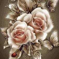 Набор для выкладки алмазной мозаикой Карамельные розы DIAMONDMOSAIC DM-185