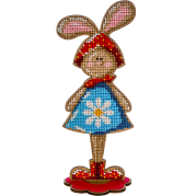 Набор для вышивки бисером по дереву Кролик Девочка