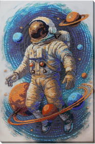 Набір вишивки бісером Абрис Арт Космічний мандрівник АВ-962 Набір вишивки бісером Абрис Арт Космічний мандрівник АВ-962
