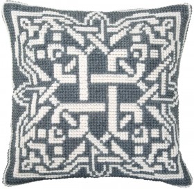 Набор для вышивки подушки крестиком Серый орнамент Чарiвна мить  РТ-175 - 4 257.00грн.