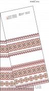 Схема вышивки бисером на габардине Свадебный рушник 
