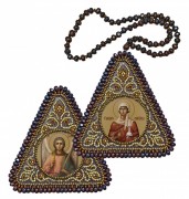 Набор для вышивания бисером двухсторонней иконы оберега Св. Вмц. Анастасия Узорешительница и Ангел Хранитель