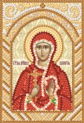 Схема вышивки бисером на атласе Маричка Св. Мч. Карелия (Валерия) РИК-6110