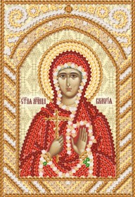 Схема вышивки бисером на атласе Маричка Св. Мч. Карелия (Валерия) РИК-6110