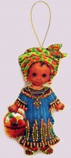 Набор для изготовления куклы из фетра для вышивки бисером Кукла. Африка Баттерфляй (Butterfly) F063
