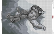 Рисунок на габардине для вышивки бисером Солодкі сни Вишиванка А2-096