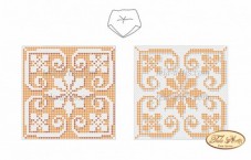 Схема для вышивки бисером на габардине Бискорню Золотая снежинка Tela Artis (Тэла Артис) В-006