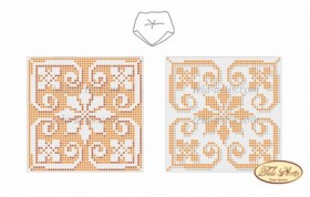 Схема для вышивки бисером на габардине Бискорню Золотая снежинка Tela Artis (Тэла Артис) В-006 - 75.00грн.
