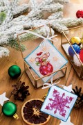 Набір для вишивки новорічной прикраси Мишка-шалунішка