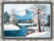 Схемы для вышивания бисером на авторской канве Зимний лес Чарiвна мить (Чаривна мить) СБ-093