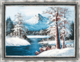 Схемы для вышивания бисером на авторской канве Зимний лес