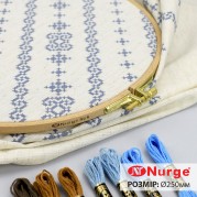 Пяльцы Nurge деревянные с винтом ТМ Кольорова (Ø250 мм., h. 8 мм.) 100-6